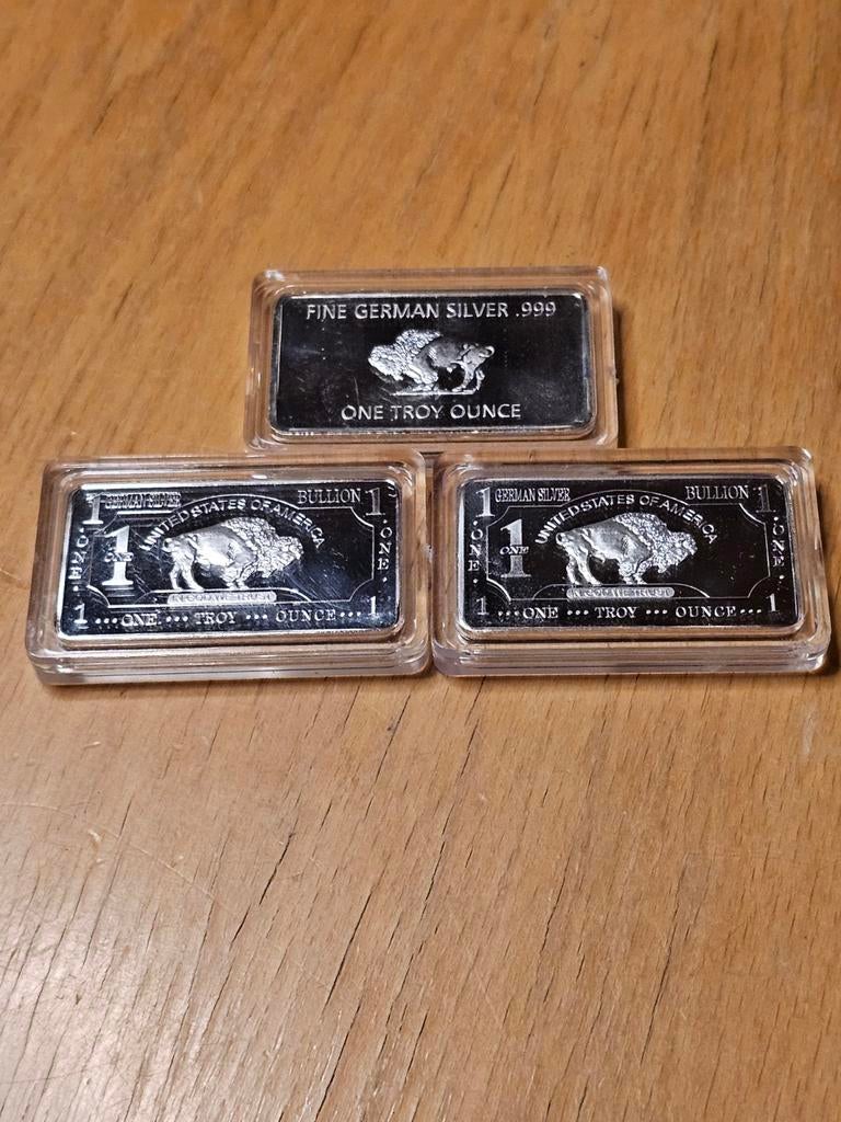 1 Oz Amerikaanse buffel baar (30st) Proof. German silver, Ophalen of Verzenden, Nieuw, Overige materialen