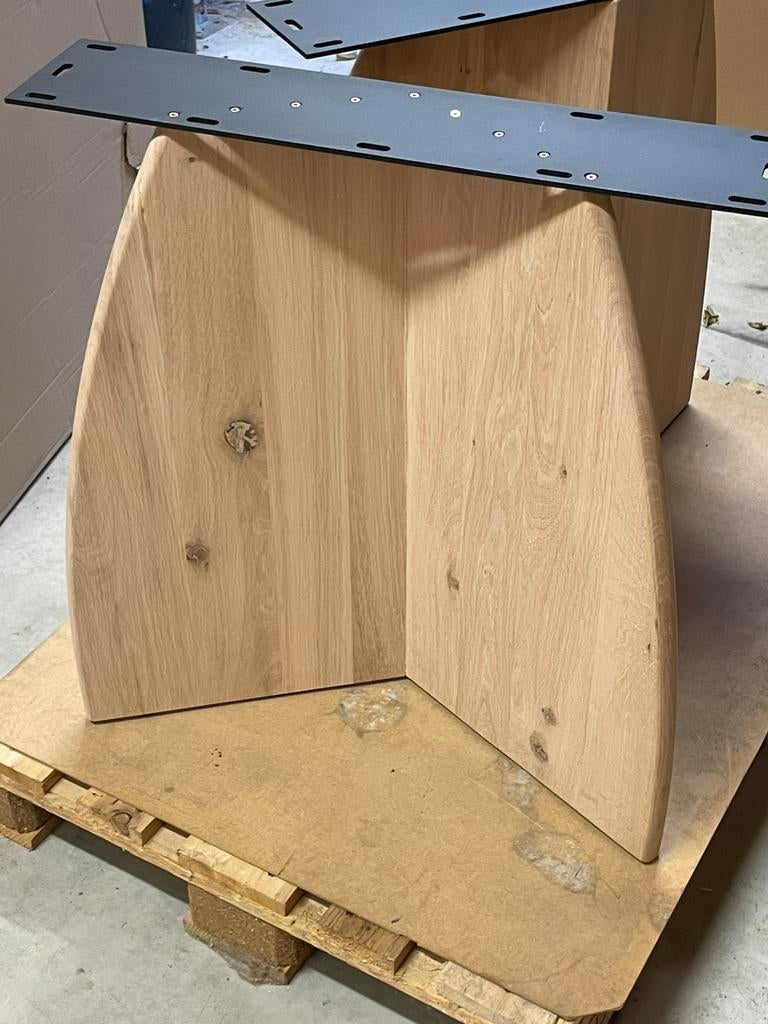 Massief eiken tafelpoten, Huis en Inrichting, Tafelonderdelen, Ophalen, Tafelpoot, 50 tot 100 cm, Nieuw