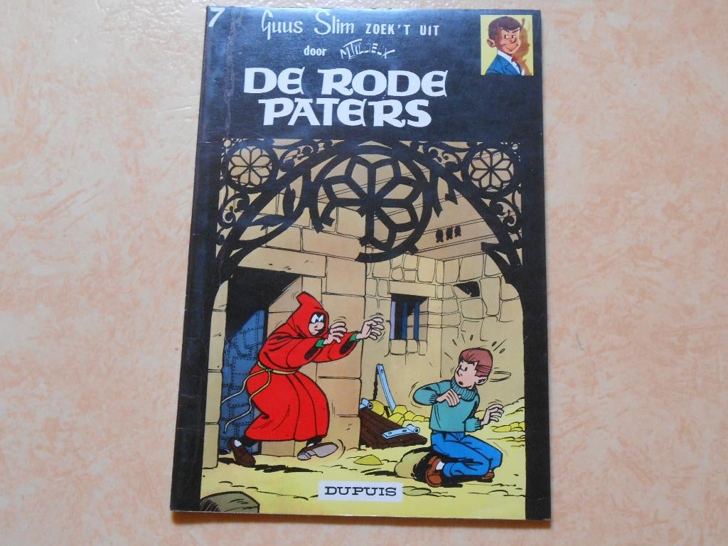 Guus slim 7 De rode paters 1964 1 ste druk, Eén stripboek, Ophalen of Verzenden, M. Tillieux, Gelezen