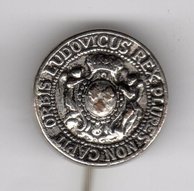 Speldje ludovicus rex plures non capit orbis koning lodewijk, Ophalen of Verzenden, Gebruikt, Overige onderwerpen