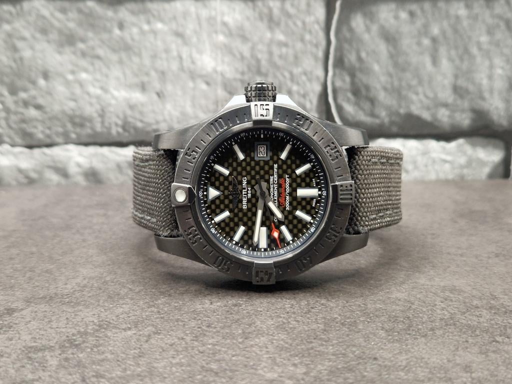Breitling Avenger 2 Seawolf limited 75pcs, full set 2018, Staal, Breitling, Polshorloge, Kunststof