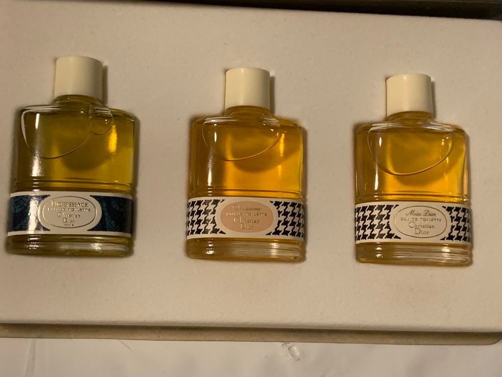 Vintage Christian Dior edt set, Ophalen of Verzenden, Zo goed als nieuw, Miniatuur