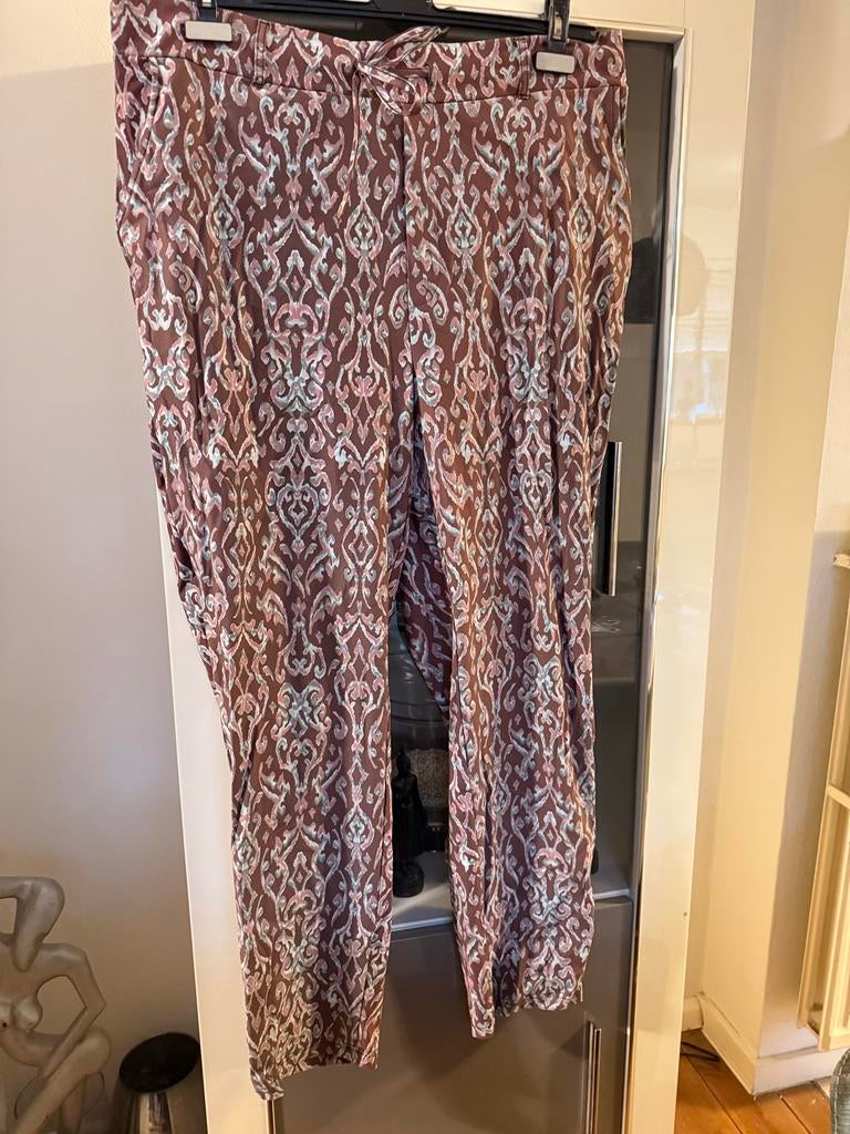 Broek MS Mode maat 50 travelstof, Kleding | Dames, Grote Maten, Ophalen of Verzenden, Zo goed als nieuw, Bruin, Broek of Spijkerbroek