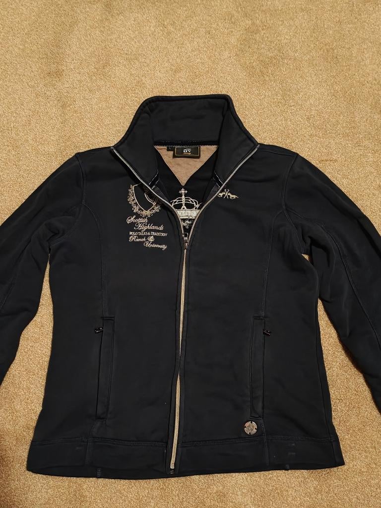 HV polo H.V. Society Vest mast L donker blauw met bruin, Maat 38/40 (M), Blauw, Ophalen of Verzenden, Zo goed als nieuw