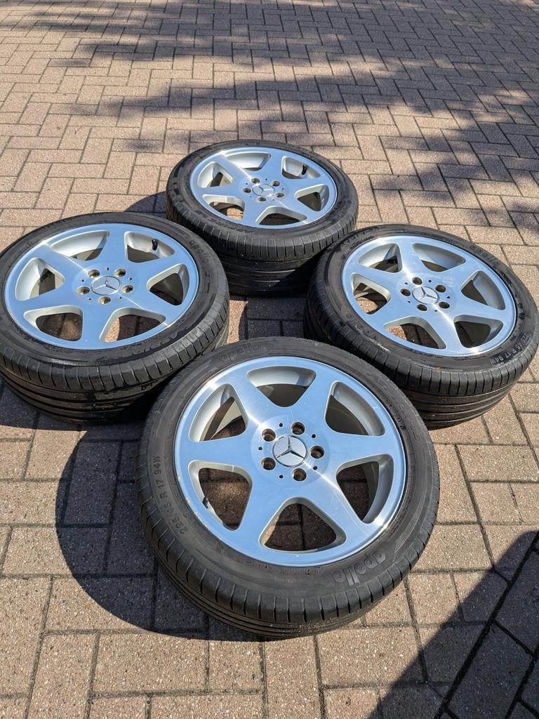 Mercedes-Benz evo 2 ceginus velgen w201 w124 r129 set e500, Mercedes-Benz, Velg(en), 17 inch, Ophalen of Verzenden