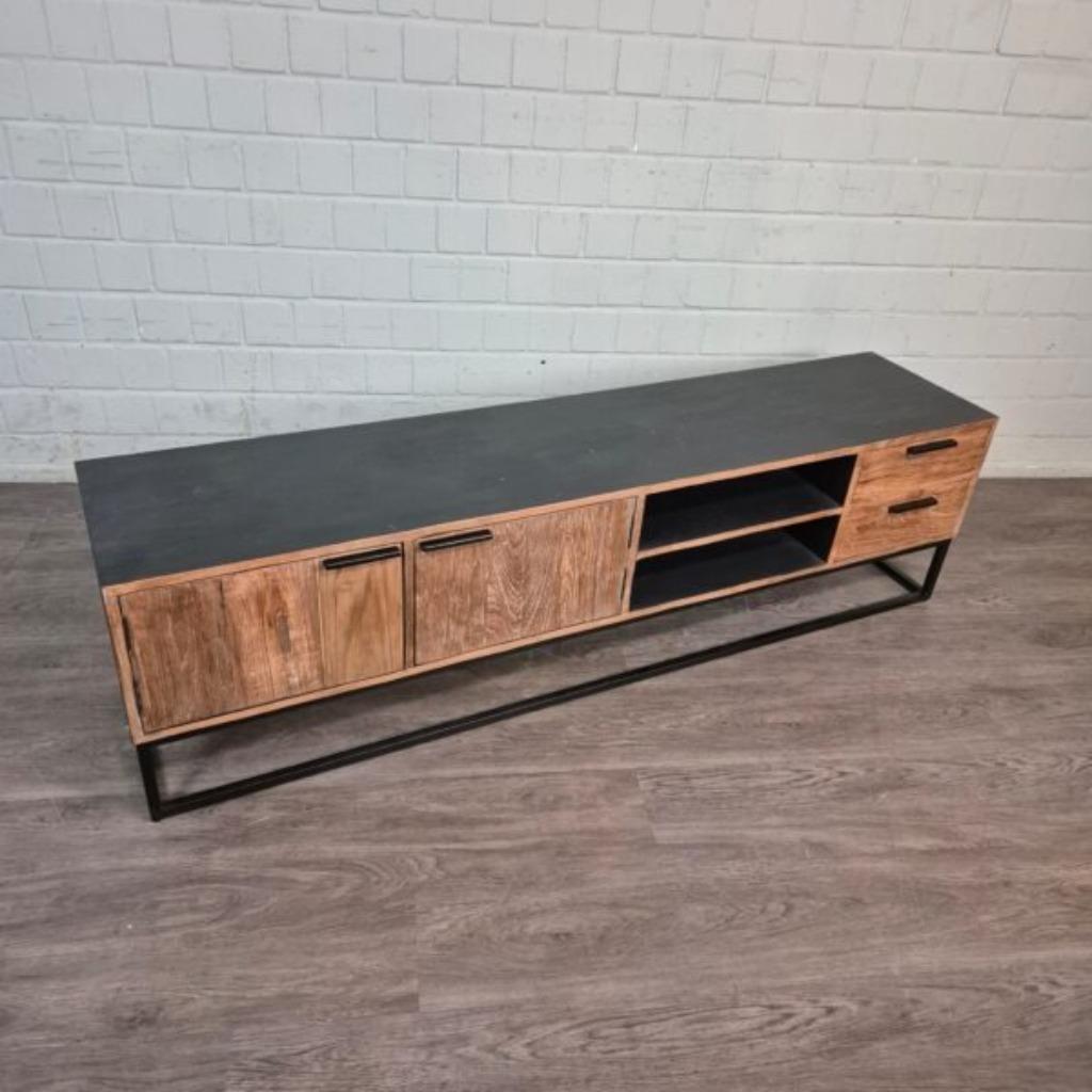 26345 Lowboard TV-Meubel Teak 1,90 m, Ophalen, Teakhout, 150 tot 200 cm, Nieuw