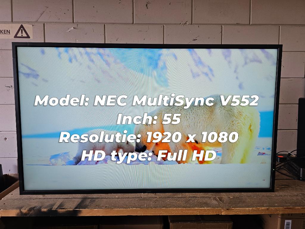 NEC MultiSync V552 – 55" Full HD scherm, 50 Hz, LCD, Refurbished, 100 cm of meer