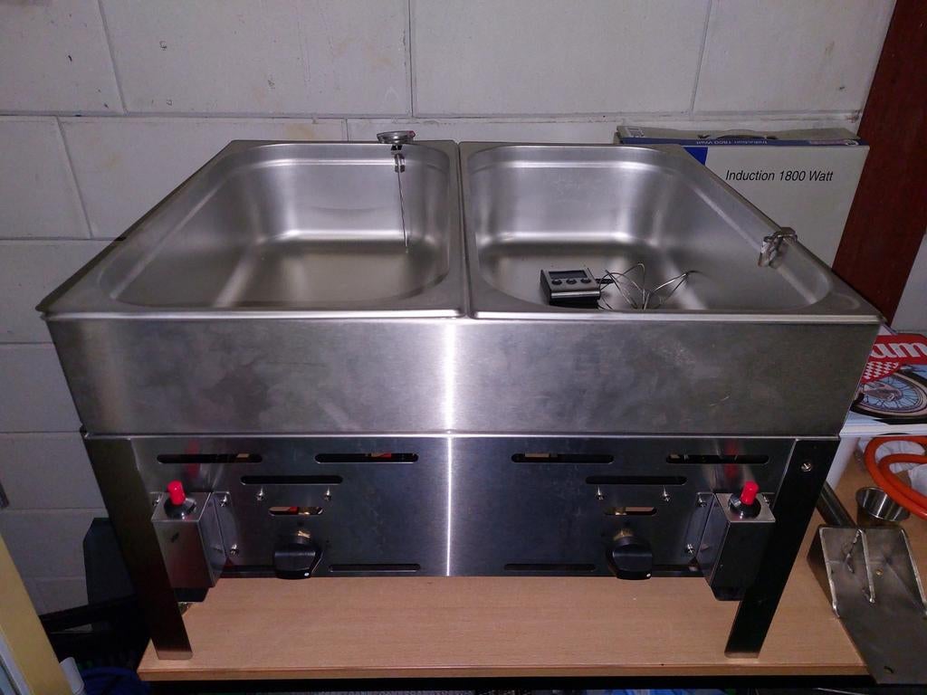 Frituur 40 Liter op gas 2x 16L/30L/ voor 50L/60L oliebollen, Ophalen, Vis