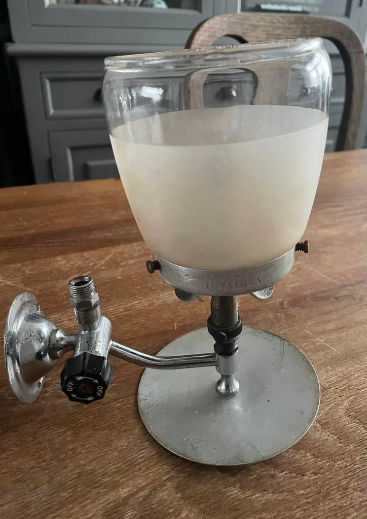 Vintage gaslamp, incl. gloeikousjes, Huis en Inrichting, Verzenden, Gebruikt, Vintage, industrieel