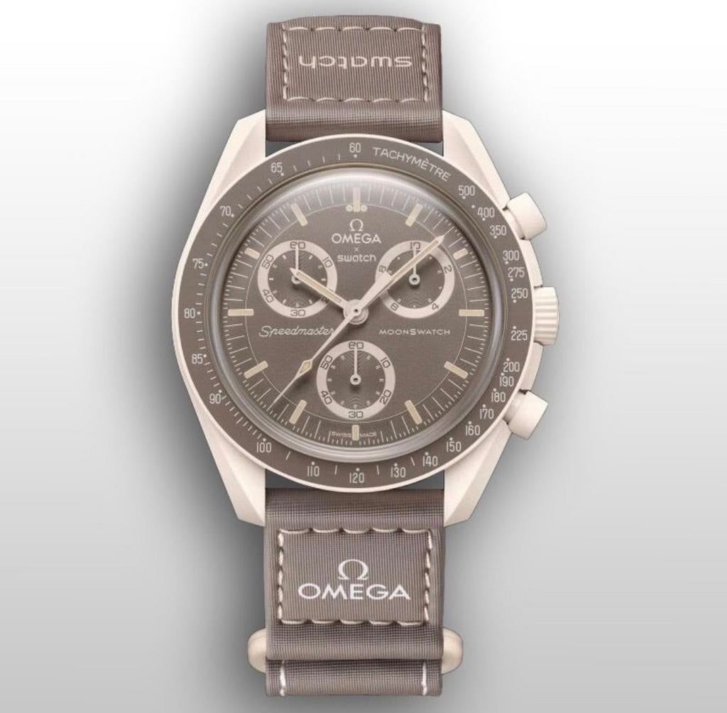 Omega x Swatch Moonswatch - mission on Earth, Kunststof, Polshorloge, Ophalen of Verzenden, Zo goed als nieuw