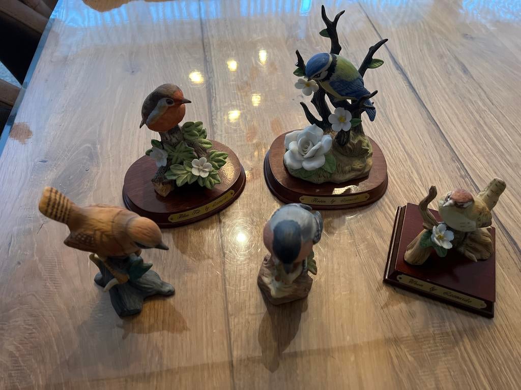 Collectie Leonardo Vogeltjes 5 stuks inst, Antiek en Kunst, Ophalen of Verzenden