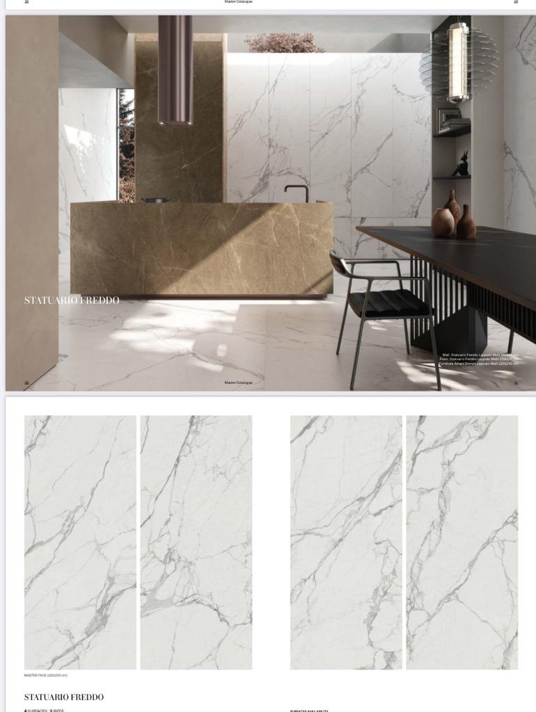 Tegels Marmerlook  Statuario  Apune,1198x598x9mm, 60 cm of meer, Nieuw, Ophalen of Verzenden, 10 m² of meer