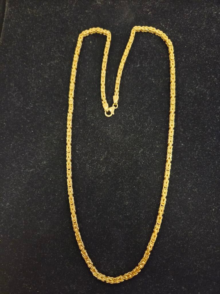14 k gouden koningsketting 19,7 gram, Sieraden, Tassen en Uiterlijk, Kettingen, Ophalen of Verzenden, Nieuw, Goud, Goud