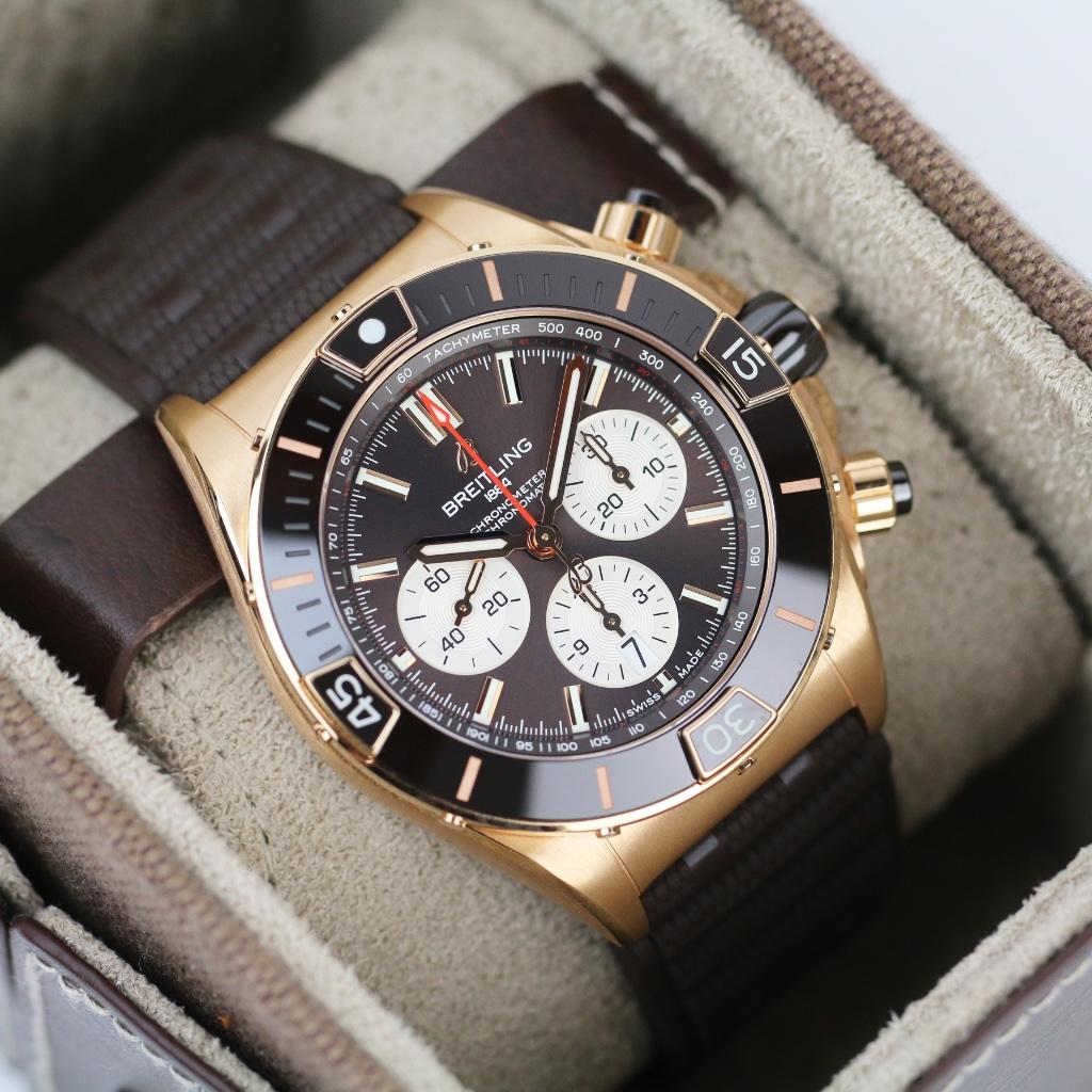 Breitling Super Chronomat Red Gold 44 (99% NIEUW/ 12-2023), Staal, Breitling, Polshorloge, Ophalen of Verzenden