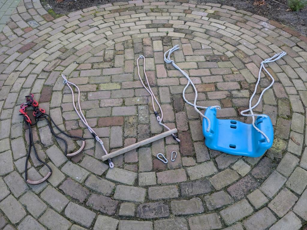 Gebruikte Schommelset met Rekstok en Kinderschommeltje, Ophalen, Gebruikt