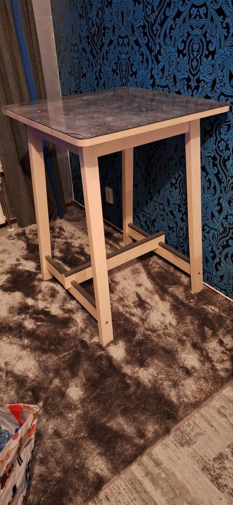 Stijlvolle bartafel - 74x102 cm, Gebruikt, 100 tot 150 cm, Overige materialen, Vierkant