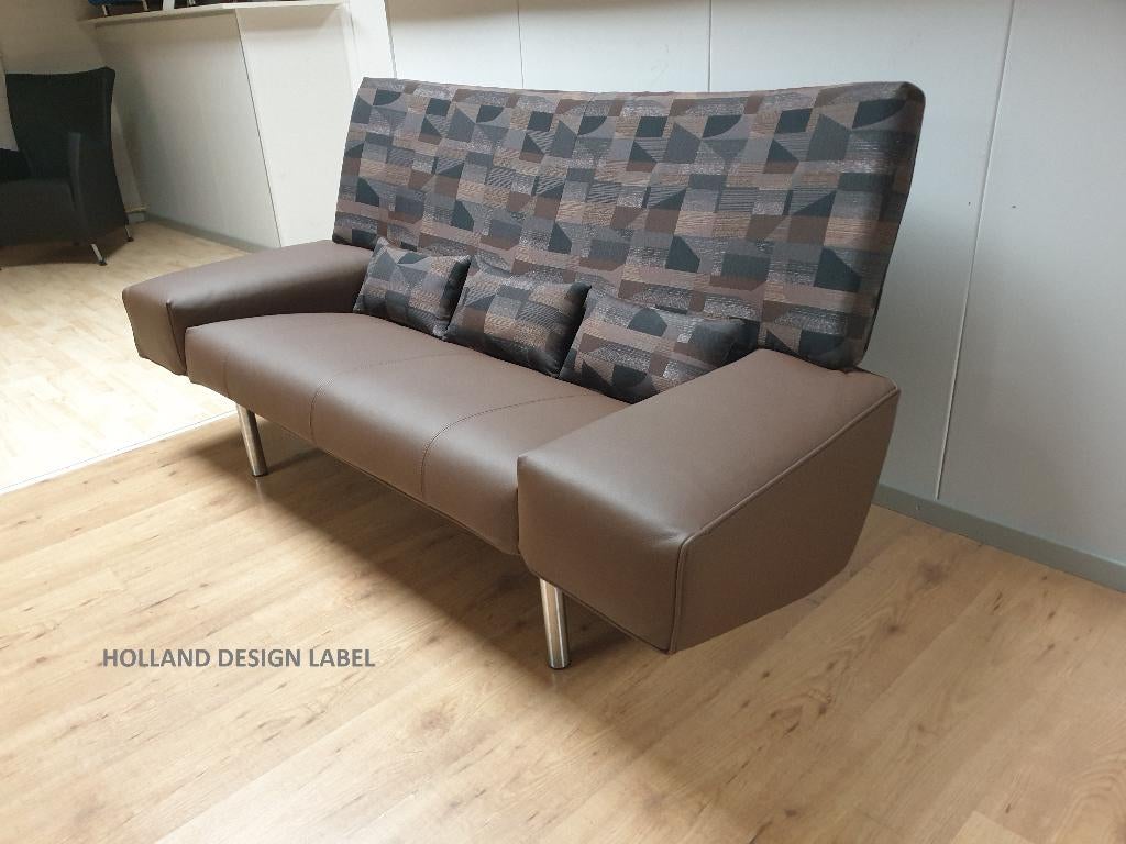 Montis Marquise 2 zits bank refurbished / nieuw stof-leder, Verzenden, 75 tot 100 cm, Montis design, Rechte bank