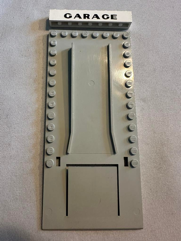 Vintage Lego Garage Baseplate met blokje Garage, Ophalen of Verzenden, Gebruikt
