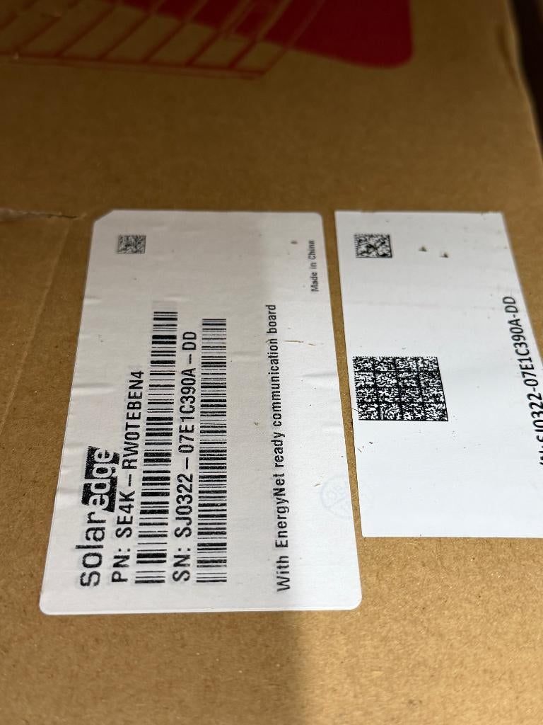 SE4K - SolarEdge, Ophalen, Nieuw, Overige typen, 200 wattpiek of meer