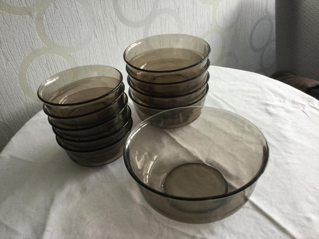 Vintage schaaltjes Arcoroc, Ophalen, Overige stijlen, Glas, Schaal of Schalen