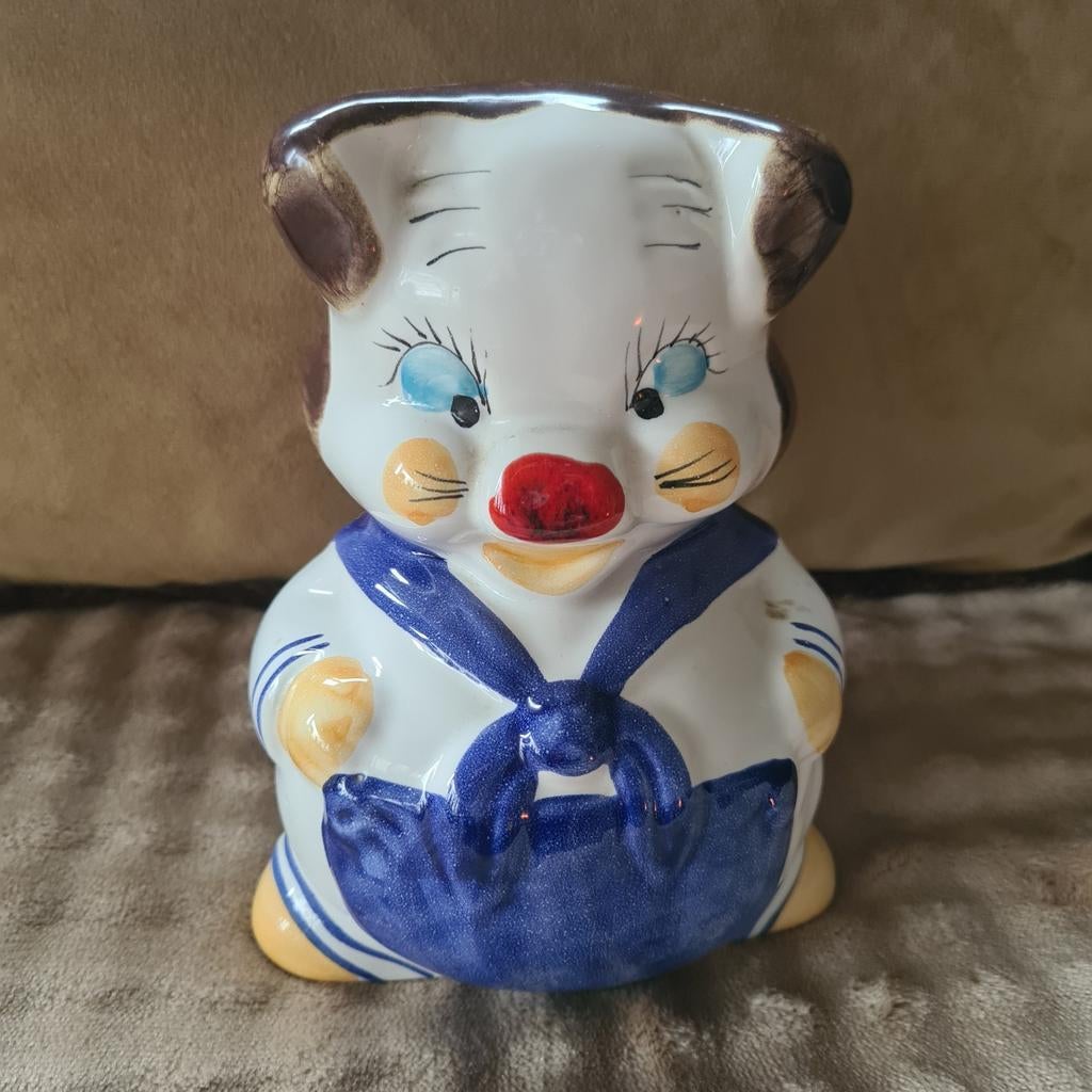 Spaarpot varken Italië, Ophalen of Verzenden, Overige kleuren, Glas, Minder dan 50 cm