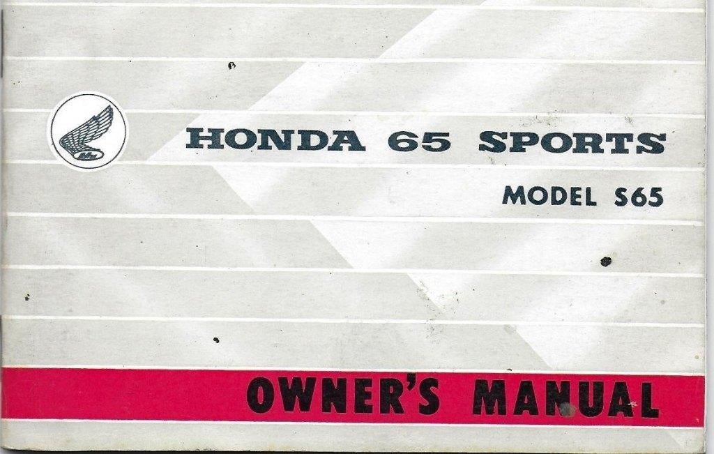 Honda S65 manual handleiding 1966 (009v), Motoren, Handleidingen en Instructieboekjes, Honda, Ophalen of Verzenden