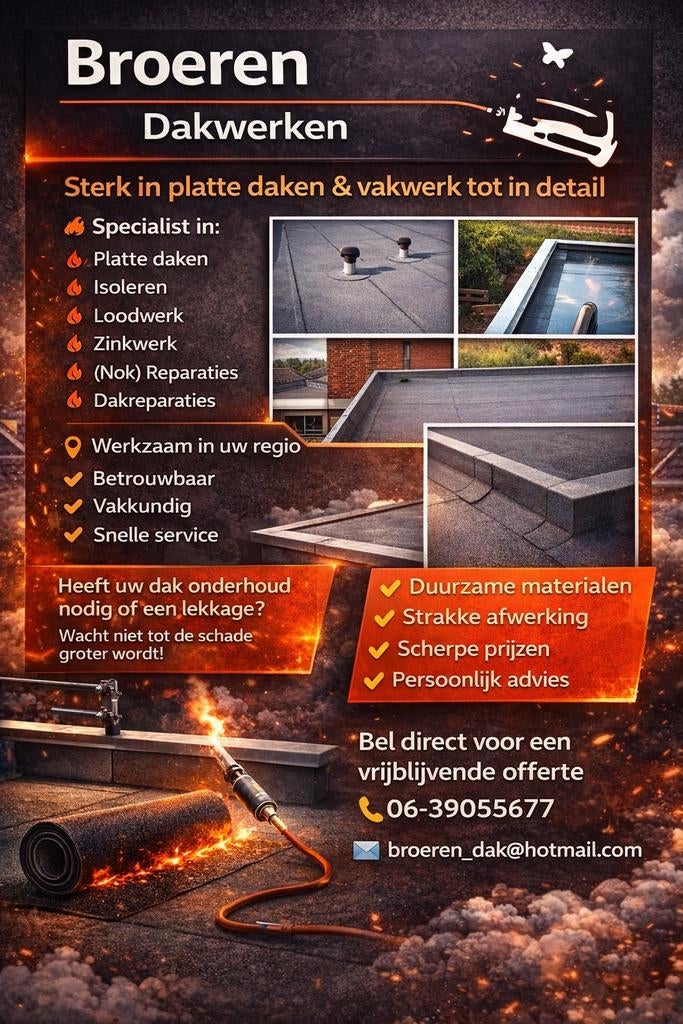 Bitumen specialist met 24 jaar ervaring, cuijk tot amsterdam, Ophalen, Overige materialen, Overige kleuren, Nieuw