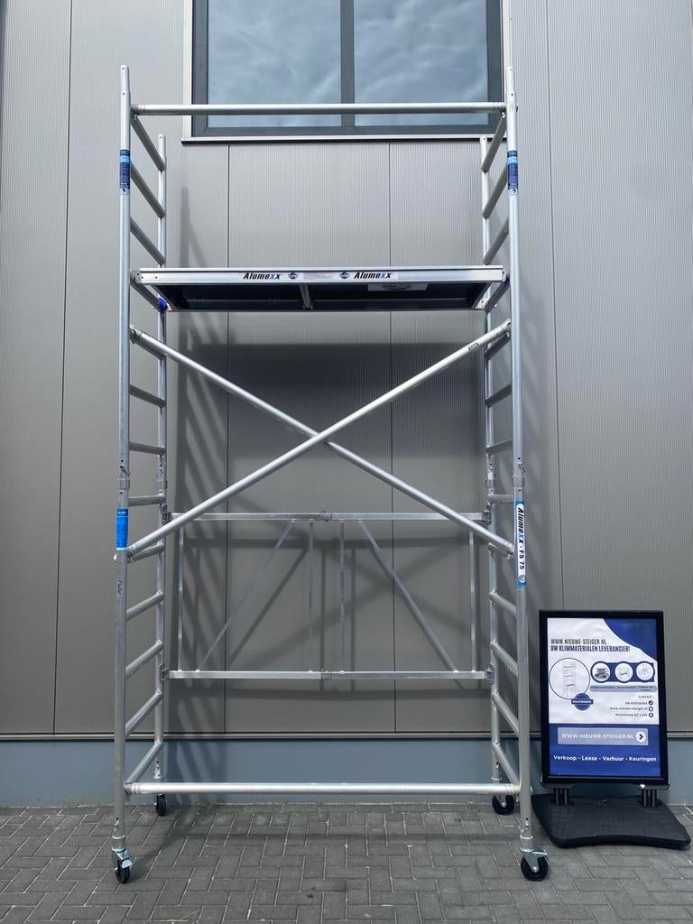 Alumexx FS75 75x190x5m werkhoogte , Nieuw incl btw!, Doe-het-zelf en Verbouw, Steigers, Nieuw, Rolsteiger of Kamersteiger, 5 meter of hoger