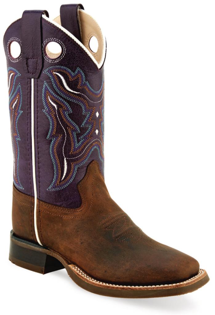 Kinder cowboy western laarzen kids echt leder paars bruin, Meisje, Nieuw, Ophalen of Verzenden, Laarzen