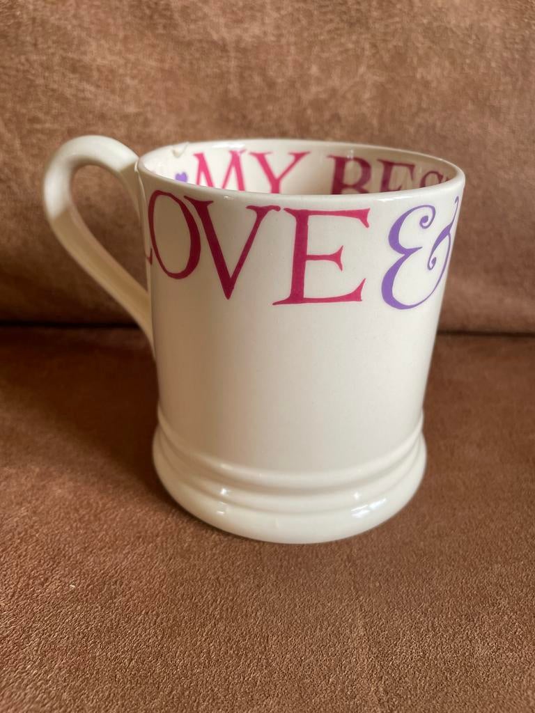 Emma Bridgewater servies 1/2pt mug ‘Love & Kisses’  ZGAN, Huis en Inrichting, Keuken | Servies, Zo goed als nieuw, Kop(pen) en/of Schotel(s)