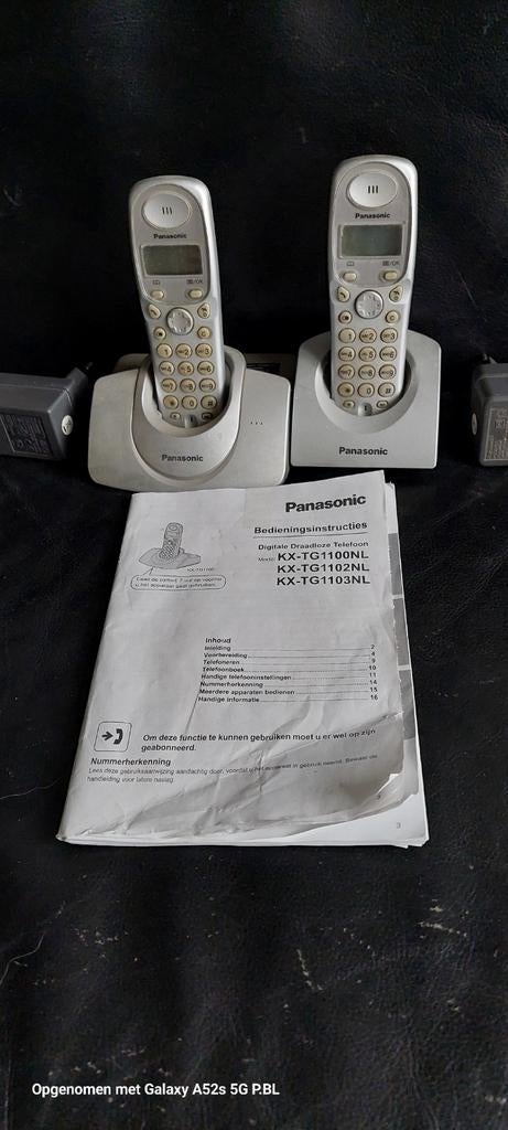 Panasonic Draadloze Telefoon - 2 Handsets, Ophalen, Gebruikt, 2 handsets