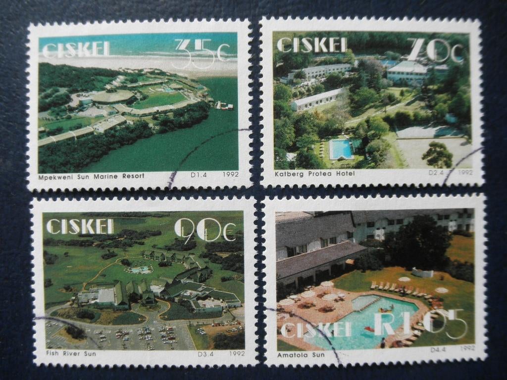 Postzegels Ciskei 1992 hotels - cat.w. € 5,00., Ophalen of Verzenden, Zuid-Afrika, Gestempeld