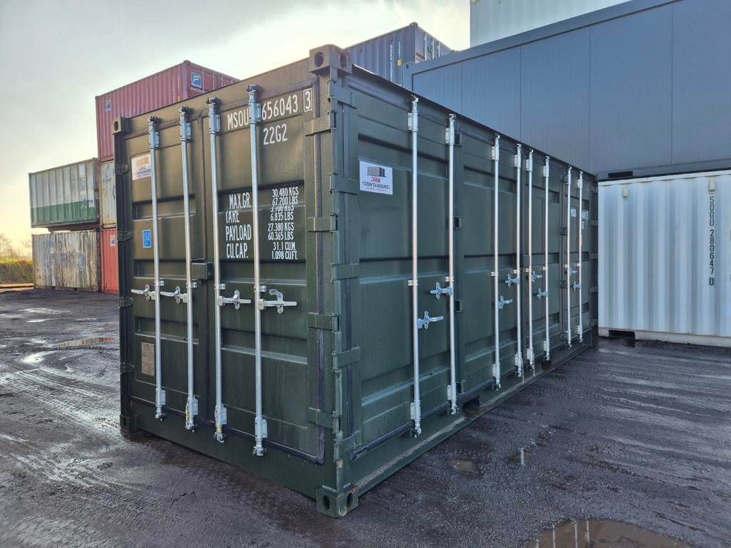 20ft zeecontainer NIEUW sidedoor / zijdeuren / openside, Doe-het-zelf en Verbouw, Containers, Ophalen of Verzenden