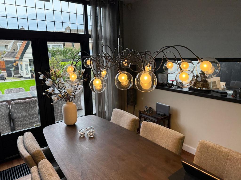 Harco Loor big bubbles 14 hanglamp eetkamerlamp designlamp, Ophalen, Zo goed als nieuw, Minder dan 50 cm
