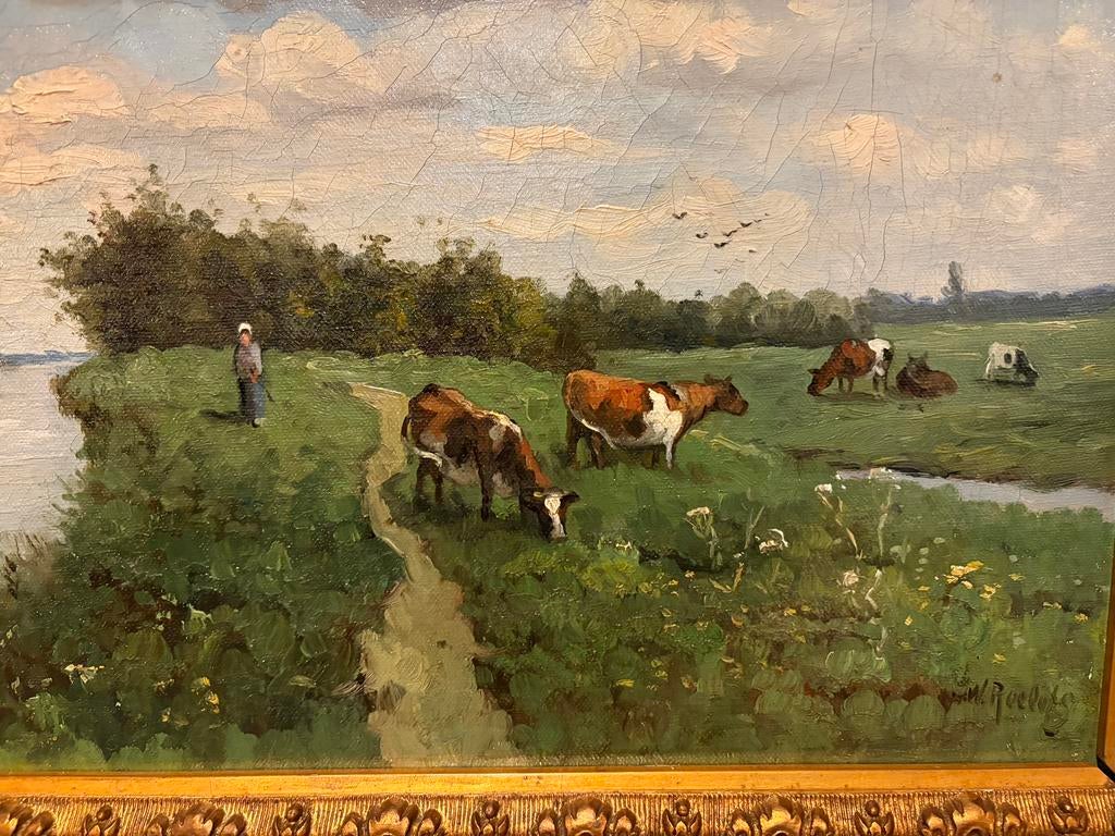 W. Roelofs 1822-1897, Antiek en Kunst, Kunst | Schilderijen | Klassiek, Ophalen of Verzenden