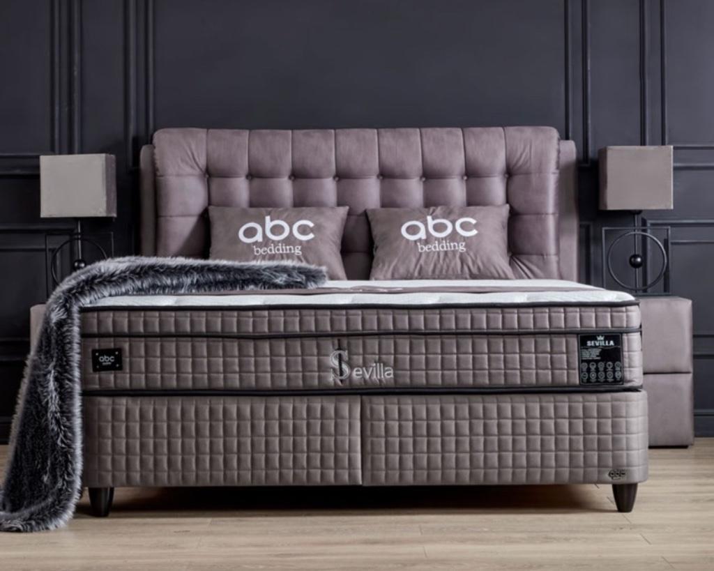 Opbergboxspring Sevilla Incl. Matras & Topper Dreambedden, Huis en Inrichting, Ophalen of Verzenden, 180 cm, 200 cm, Grijs