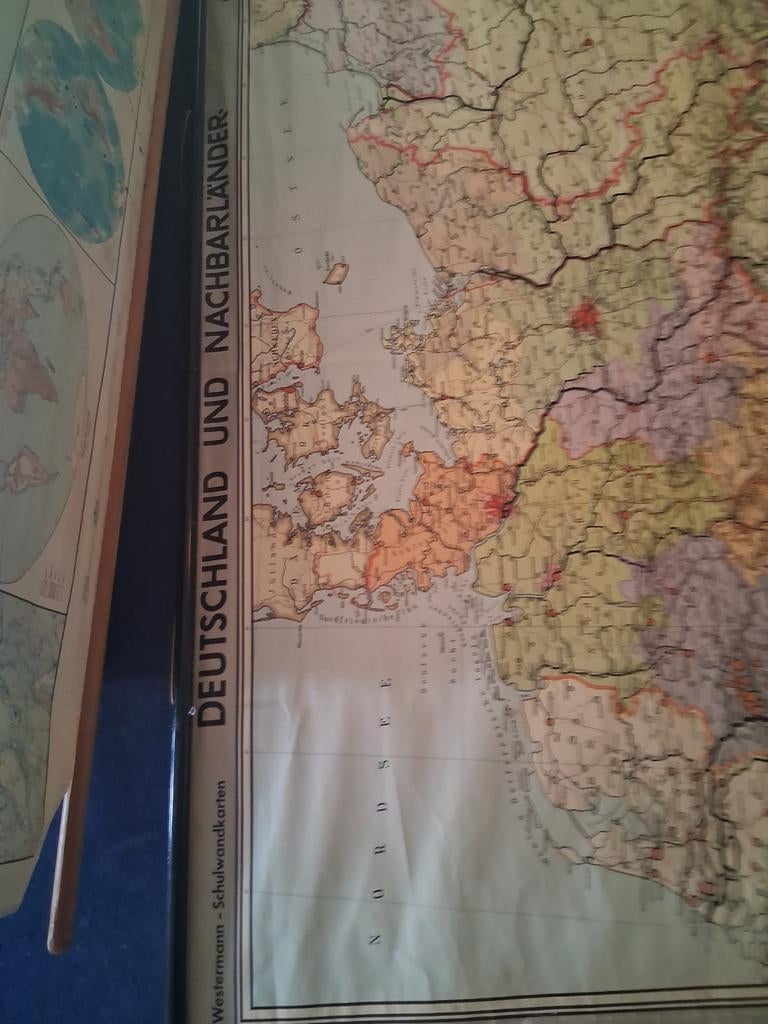 Westerman Schoolwandkaart ,Deutschland und nachbarlander., Ophalen of Verzenden
