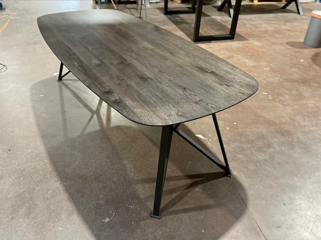Eiken tafel Deens ovaal 240x110cm, Ophalen, 100 tot 150 cm, Vijf personen of meer, Ovaal