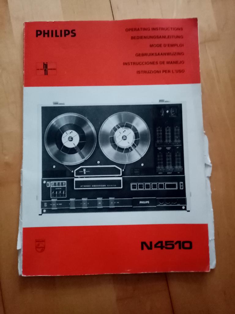 Philips bandrecorder N4510 handleiding, Ophalen of Verzenden, Bandrecorder