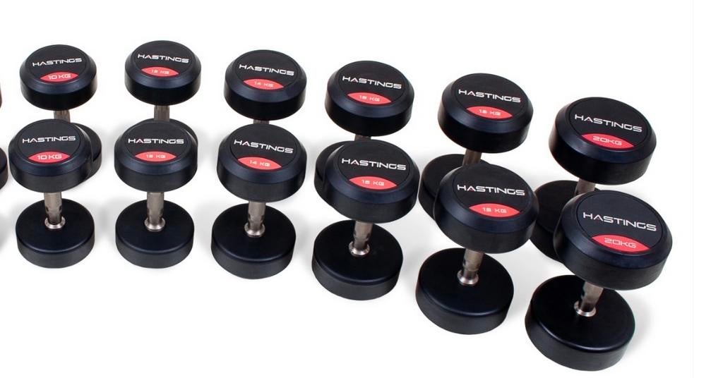 Hasting Dumbells 12-40kg - Zeer Goede Staat, Ophalen of Verzenden, Zo goed als nieuw, Armen, Dumbbell