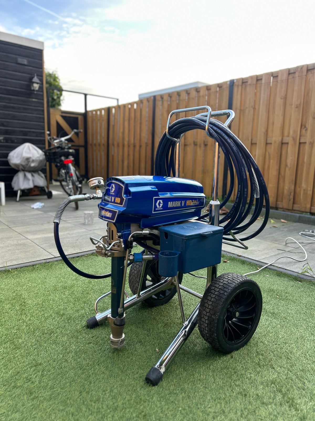 Graco Mark V HD Verfspuit - Professionele Airless Spuit, Ophalen of Verzenden, Gebruikt, Verfspuit of Verfpomp