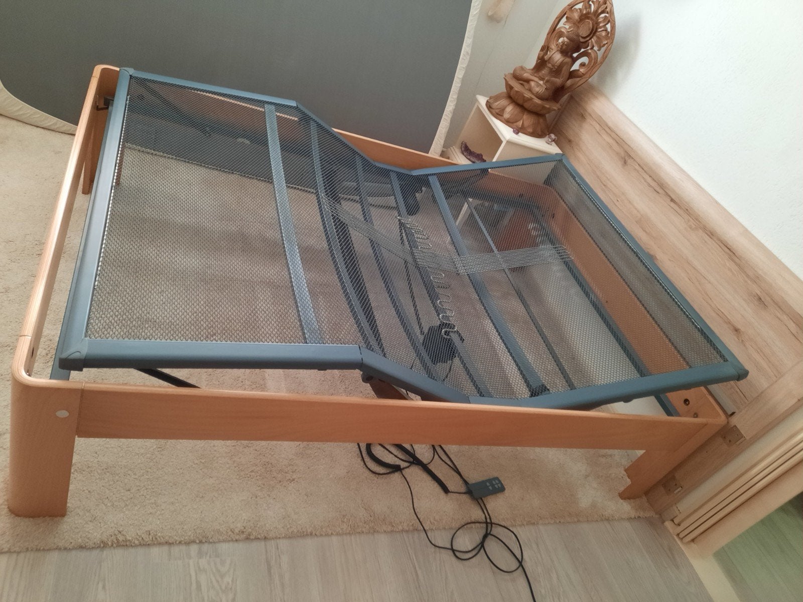 Auping Auronde Elektrische Spiraal Bedbodem 140x200 M2, Ophalen, Gebruikt, Tweepersoons, 140 cm