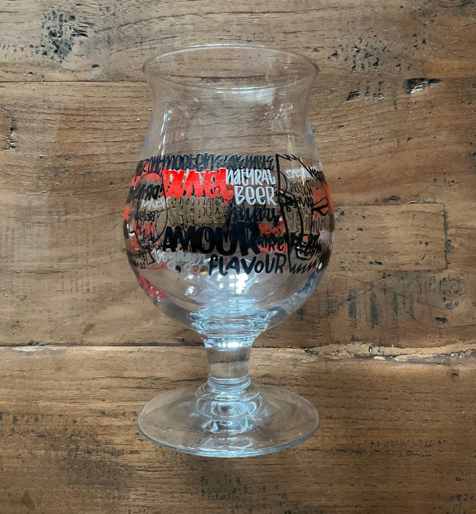 Duvel bierglas limited edition art collection diverse jaren, Ophalen of Verzenden, Zo goed als nieuw, Glas of Glazen, Duvel