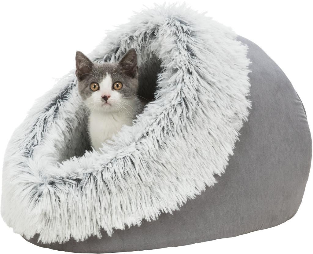 Kattenmand iglo Harvey Fluffy grijs van € 39,99 nu € 32,95, Dieren en Toebehoren, Kattenmanden, ., Ophalen of Verzenden, Pluche