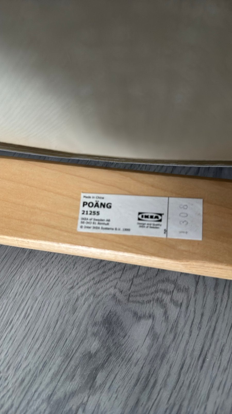 IKEA POÄNG fauteuil - Zo goed als nieuw, Wit, Ophalen of Verzenden, Zo goed als nieuw, Eén