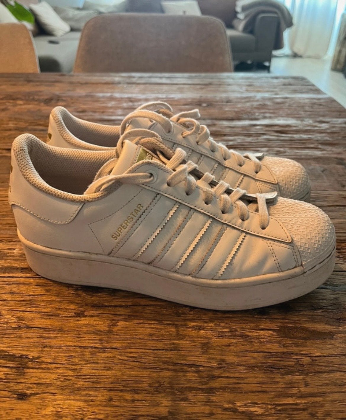 Adidas Superstar sneakers wit - Maat 40, Ophalen of Verzenden, Gedragen, Wit, Sneakers of Gympen