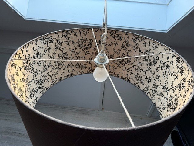 Lampenkap, Hanglamp, Bruin, Rond, 30 cm