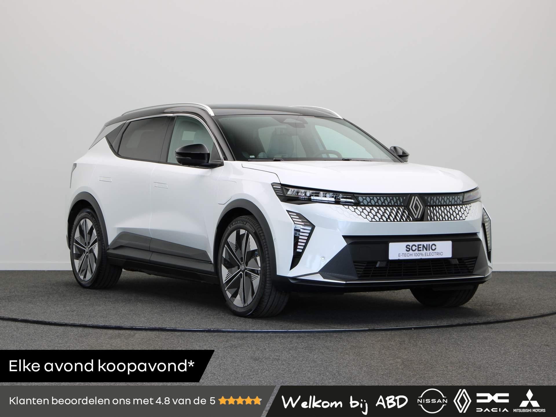 Renault Scenic E-Tech EV87 long range techno | Vijf jaar gar, Auto's, Dealer onderhouden, 40 min, Leder en Stof, Wit