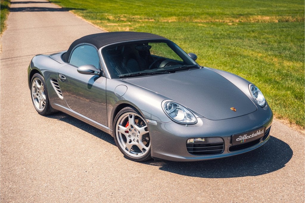 Porsche Boxster S 3.2 Tiptronic 987 (bj 2005, automaat), Auto's, Porsche, Achterwielaandrijving, Zwart, Cabriolet, Leder