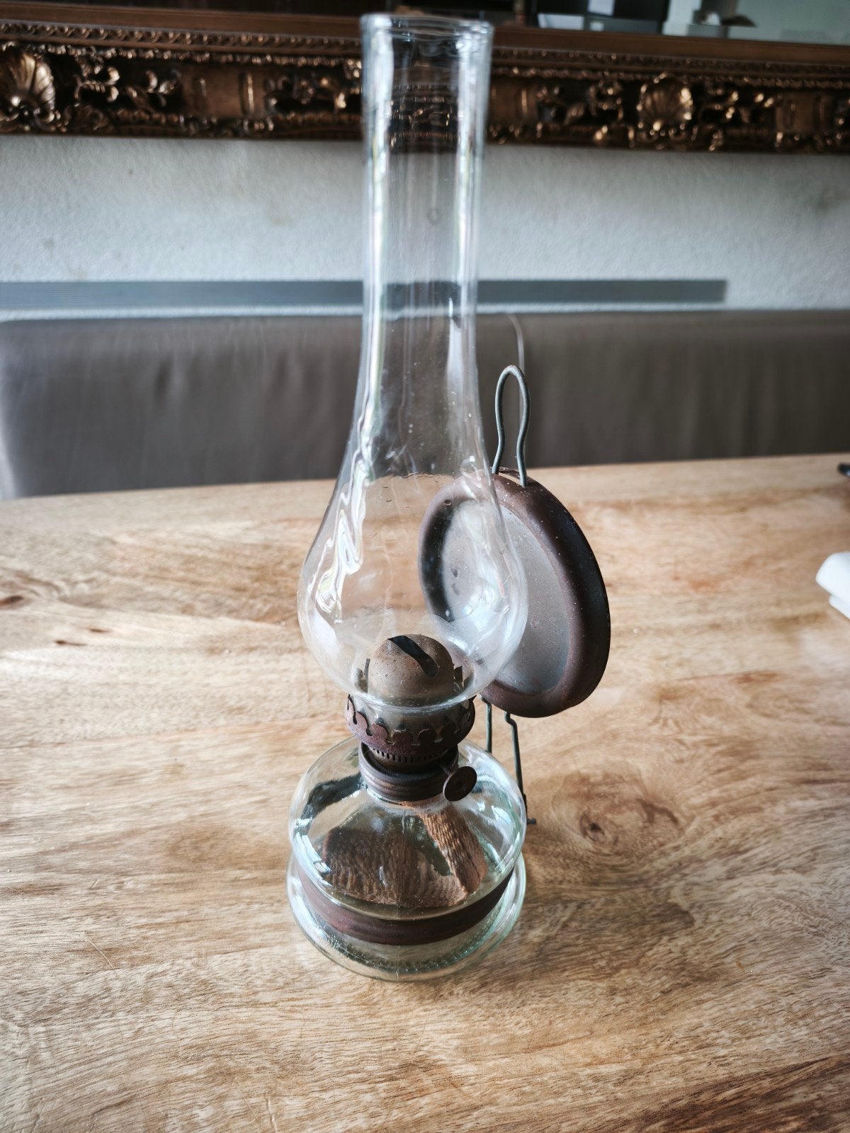 Vintage olielamp - Decoratieve petroleumlamp, Ophalen of Verzenden